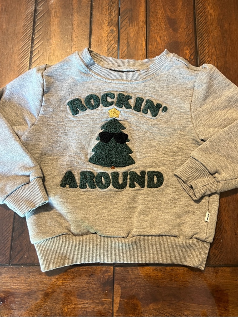 Little Sleepies Grey 'Rockin' Around' Graphic Sweatshirt Size 12-18 months